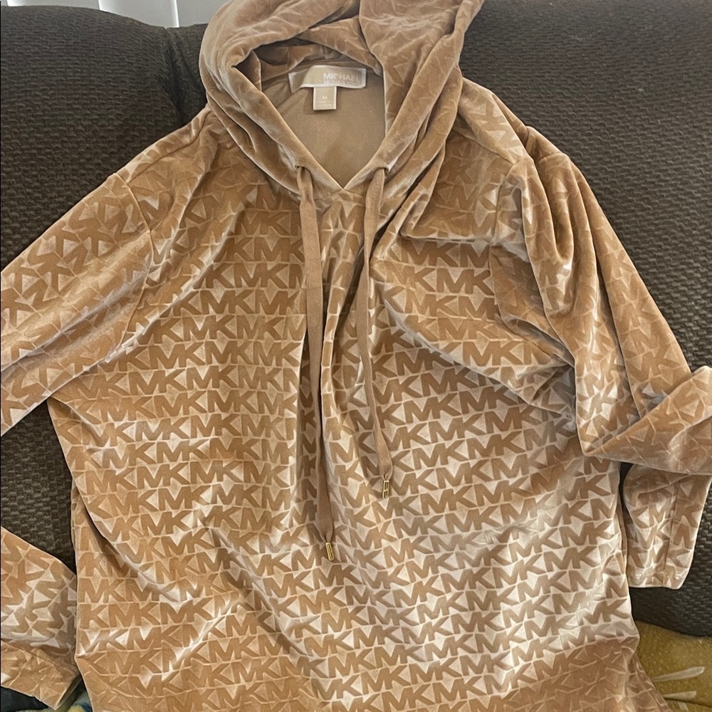 MICHAEL Michael Kors Beige/Tan Velour Hoodie